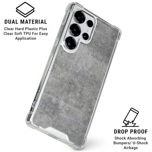 Natural Grey Concrete Galaxy S25 Ultra Clear Case