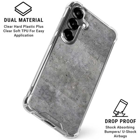 Natural Grey Concrete Galaxy S26 Clear Case