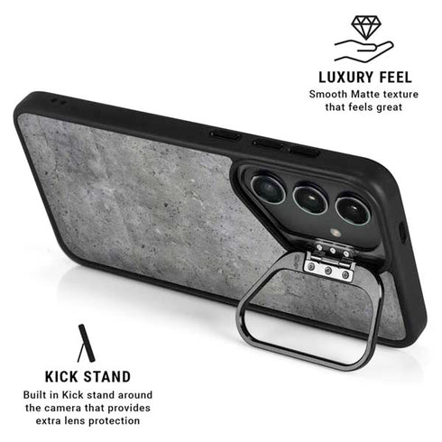 Natural Grey Concrete Galaxy S26 Kickstand Case