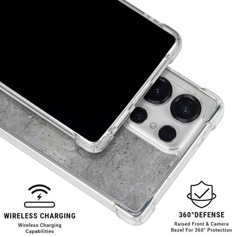Natural Grey Concrete Galaxy S26 Ultra Clear Case