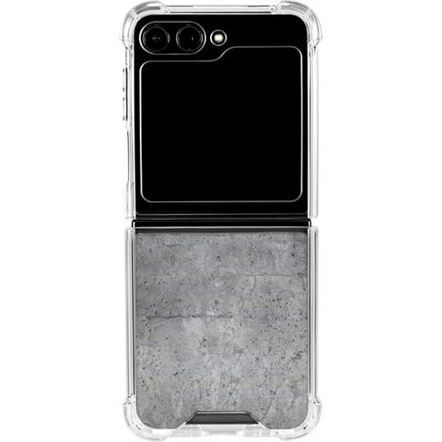Natural Grey Concrete Galaxy Z Flip6 Clear Case