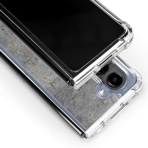 Natural Grey Concrete Galaxy Z Fold5 5G Clear Case