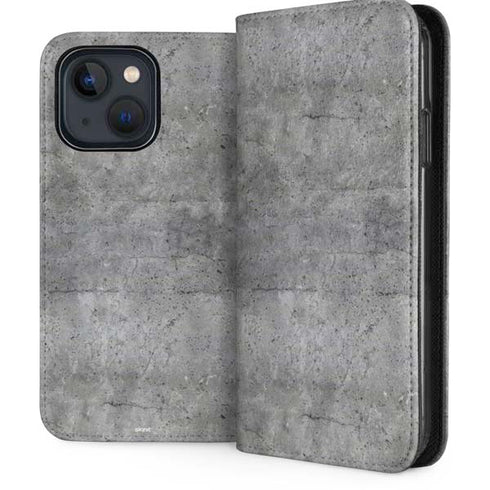 Natural Grey Concrete iPhone 13 Folio Case