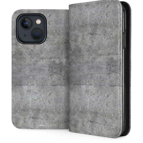 Natural Grey Concrete iPhone 14 Folio Case