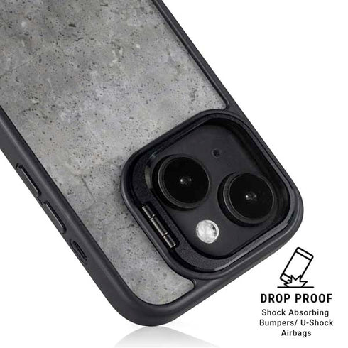 Natural Grey Concrete iPhone 14 Plus Kickstand Case