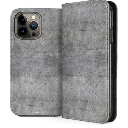 Natural Grey Concrete iPhone 14 Pro Max Folio Case