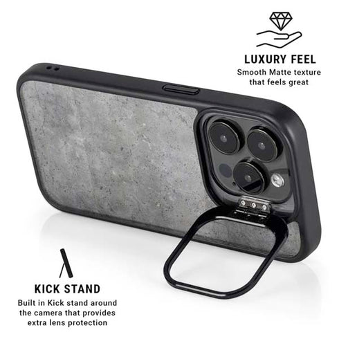 Natural Grey Concrete iPhone 14 Pro Max Kickstand Case
