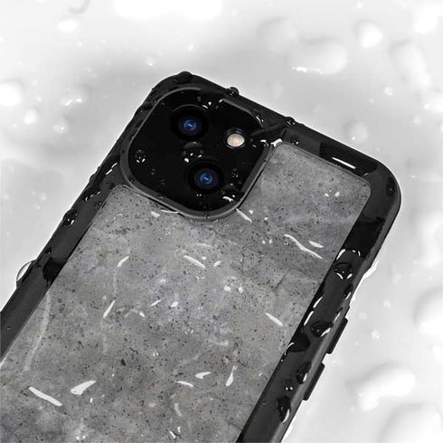 Natural Grey Concrete iPhone 15 Plus Waterproof Case