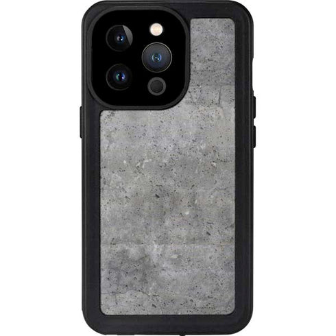 Natural Grey Concrete iPhone 15 Pro Waterproof Case