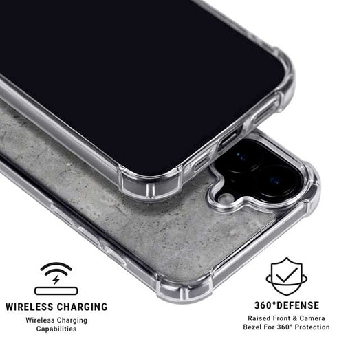 Natural Grey Concrete iPhone 16 Clear Case