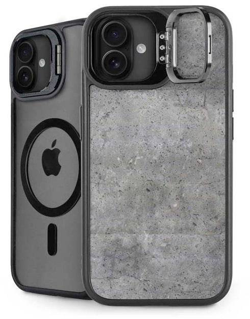 Natural Grey Concrete iPhone 16 Kickstand Case
