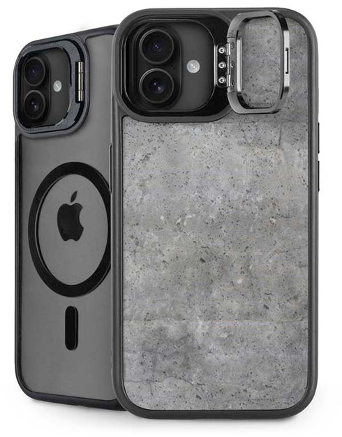 Natural Grey Concrete iPhone 16 Plus Kickstand Case