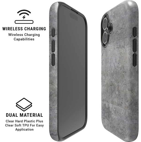 Natural Grey Concrete iPhone 16 Plus Magsafe Impact Case