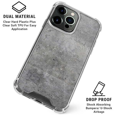 Natural Grey Concrete iPhone 16 Pro Clear Case