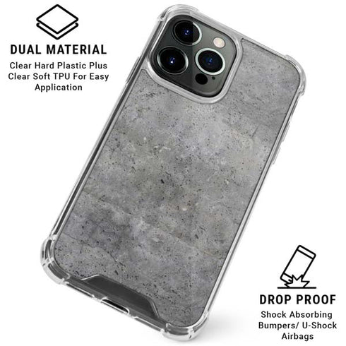 Natural Grey Concrete iPhone 16 Pro Max Clear Case