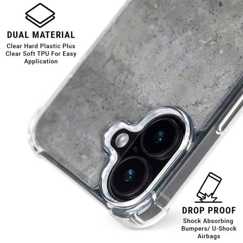 Natural Grey Concrete iPhone 17 Clear Case