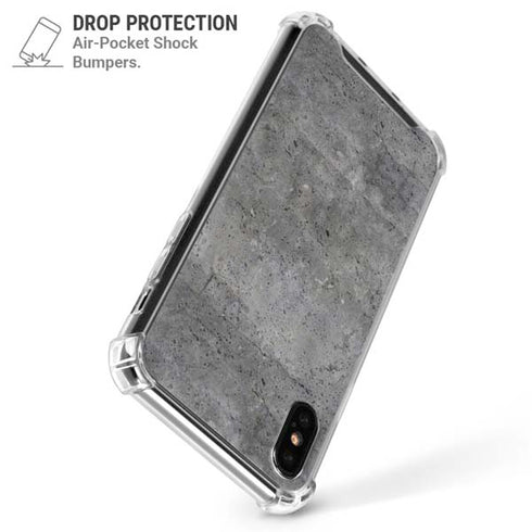 Natural Grey Concrete iPhone X/XS Clear Case