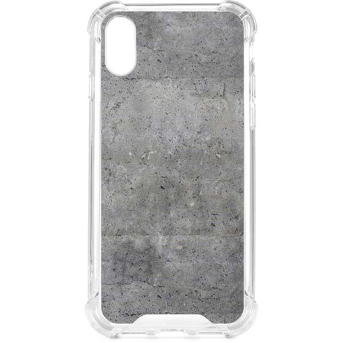 Natural Grey Concrete iPhone XS Clear Case
