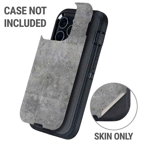 Natural Grey Concrete Otterbox Defender iPhone Skin