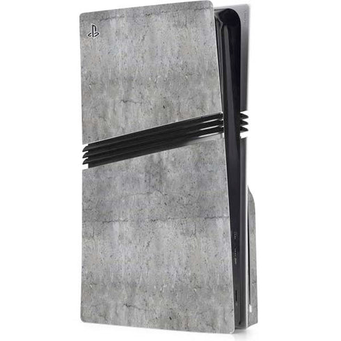 Natural Grey Concrete PS5 Pro Disk Console Skin