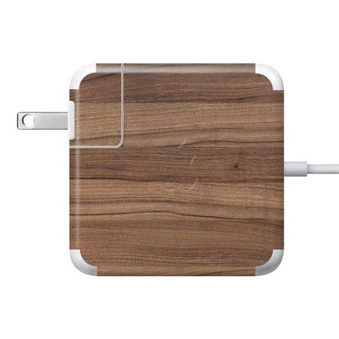 Natural Walnut Wood 85W Power Adapter (15 and 17 inch MacBook Pro Charger) Skin