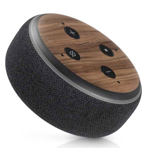 Natural Walnut Wood Amazon Echo Dot Skin