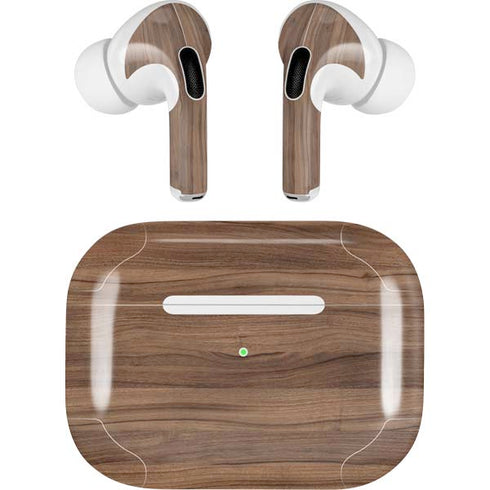 Natural Walnut Wood AirPods Skins