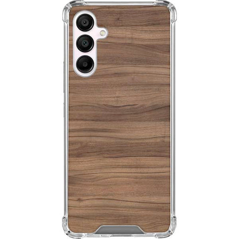 Natural Walnut Wood Galaxy A16 5G Clear Case