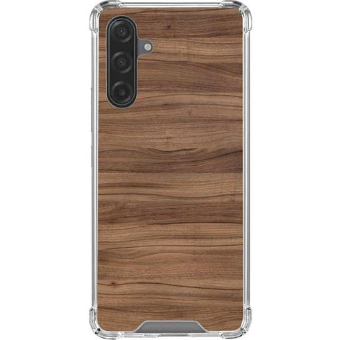 Natural Walnut Wood Galaxy A17 Clear Case