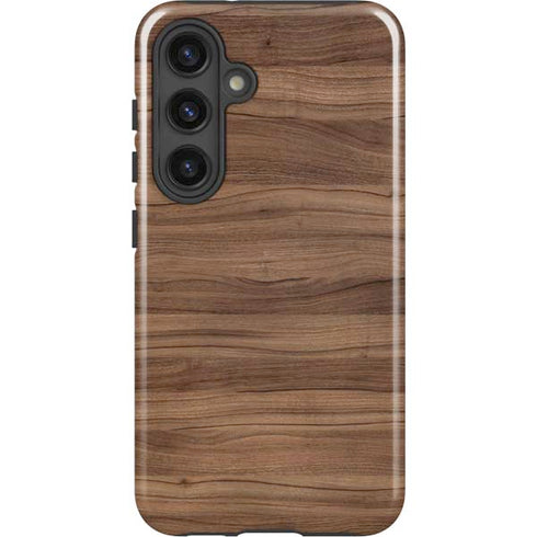 Natural Walnut Wood Galaxy S25 Impact Case