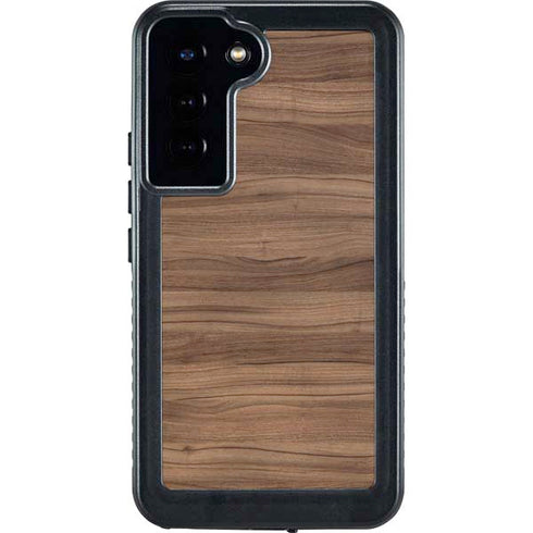 Natural Walnut Wood Galaxy S24 Plus Waterproof Case
