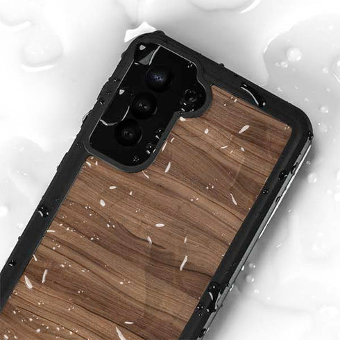 Natural Walnut Wood Galaxy S24 Plus Waterproof Case