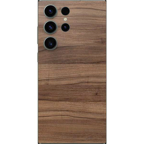Natural Walnut Wood Galaxy S24 Ultra Skin