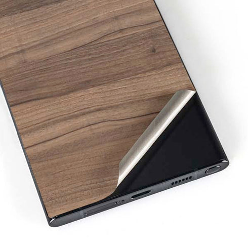 Natural Walnut Wood Galaxy S24 Ultra Skin