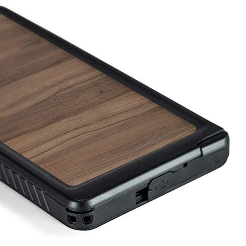 Natural Walnut Wood Galaxy S24 Ultra Waterproof Case