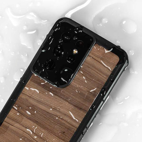 Natural Walnut Wood Galaxy S24 Ultra Waterproof Case