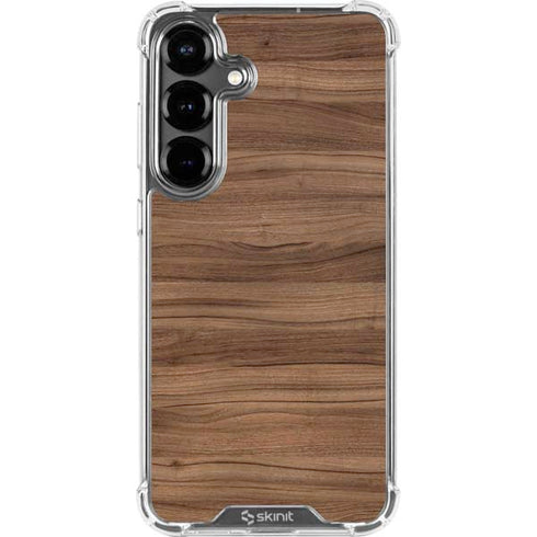 Natural Walnut Wood Galaxy S26 Plus Clear Case