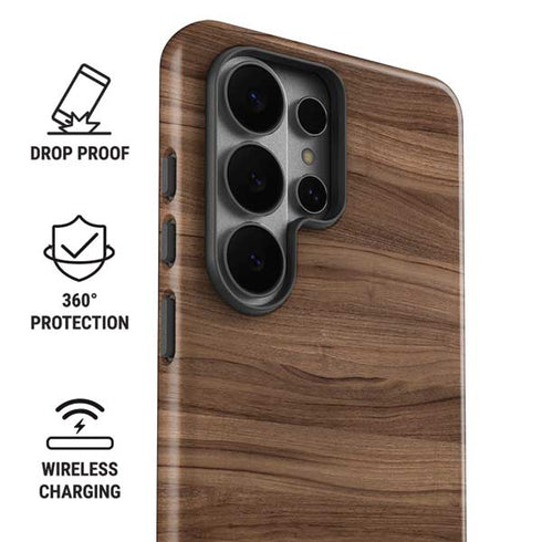 Natural Walnut Wood Galaxy S26 Ultra Impact Case