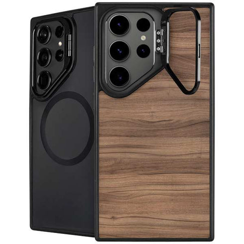 Natural Walnut Wood Galaxy S26 Ultra Kickstand Case
