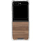 Natural Walnut Wood Galaxy Z Flip6 Clear Case