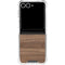 Natural Walnut Wood Galaxy Z Flip7 Clear Case