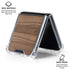 Natural Walnut Wood Galaxy Z Flip7 Clear Case