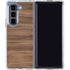 Natural Walnut Wood Galaxy Z Fold5 5G Clear Case