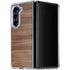 Natural Walnut Wood Galaxy Z Fold5 5G Clear Case