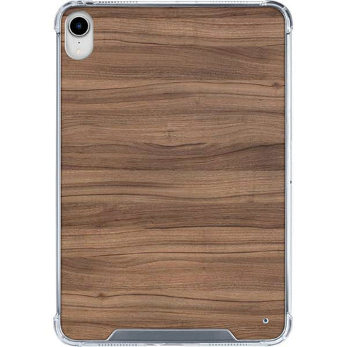 Natural Walnut Wood iPad 11th Gen (2025) Clear Case