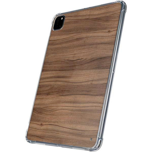 Natural Walnut Wood iPad Pro 11in (2024) Clear Case