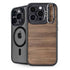 Natural Walnut Wood iPhone 14 Pro Kickstand Case