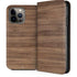Natural Walnut Wood iPhone 14 Pro Max Folio Case