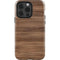 Natural Walnut Wood iPhone 15 Pro Impact Case