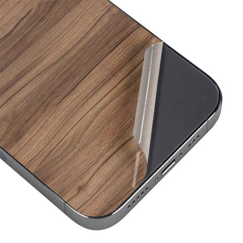 Natural Walnut Wood iPhone 15 Pro Max Skin